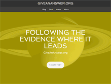 Tablet Screenshot of giveananswer.org